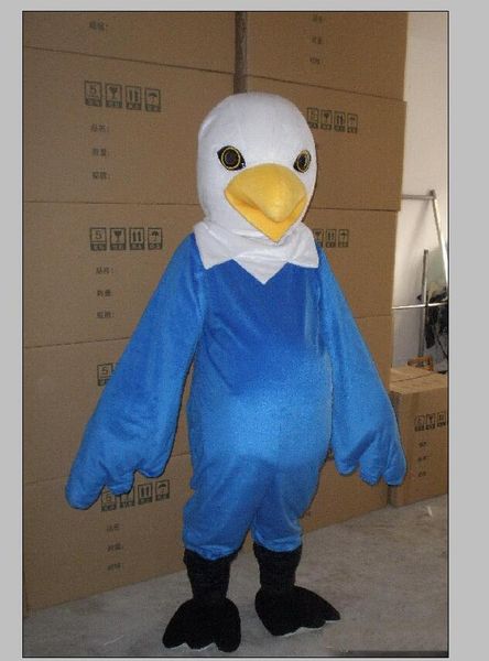 

2019 factory new blue bald eagle hawk mascot costume size fancy dress, Red;yellow
