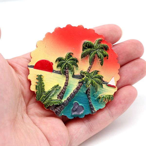 

магнитный холодильник 3d сувениры для дома украшения для дома кокосовая роща сайпан приморский пляж сувенирный саййпан холодильник магниты к