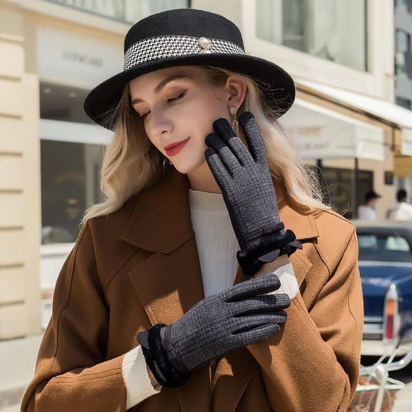 Mode Winter Damen süße warme Emollient Handschuhe Kontakt Sn Handschuhe winddicht Heizung Plüsch