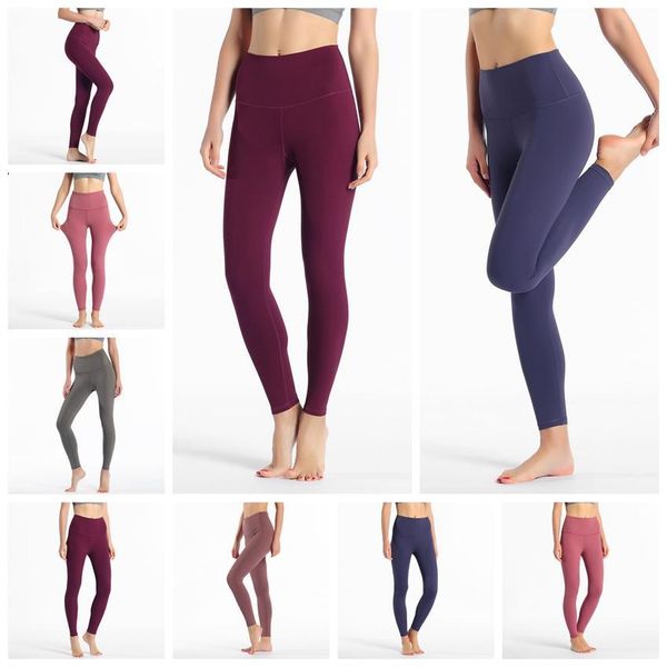 

083 tights short icon solid color women spandex yoga pants soft sports gym wear elastic fitness lady yogaworld align leggings 4-12, White;red