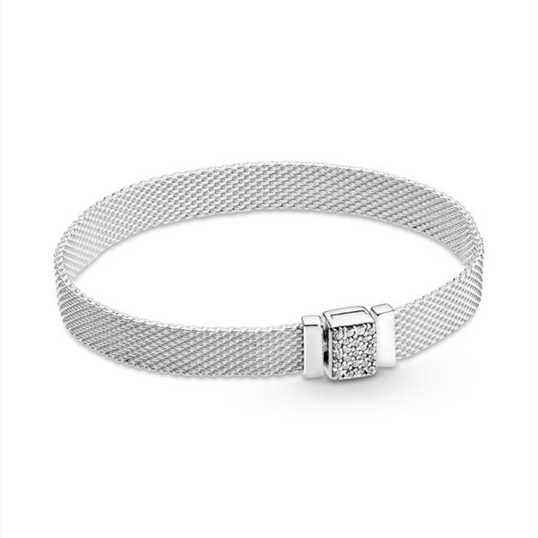 

925 sterling silver fashion clip beads bracelets for women fit original reflexions bracelet charms femme jewelry, Black