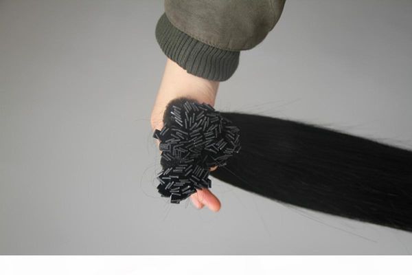 

fusion hair extension 10-30 inch black color natural remy italian keratin capsule flat tip hair extension,6a virgin hair weave