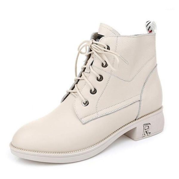 

zxryxgs brand women boots comfort plus size autumn winter boots fashion wild genuine leather shoes casual1, Black