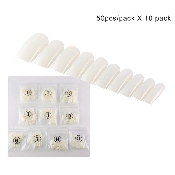 

500pcs false nail art tips french acrylic artificial fake stickers practice display tools manicure nail art tool natural colour, Red;gold