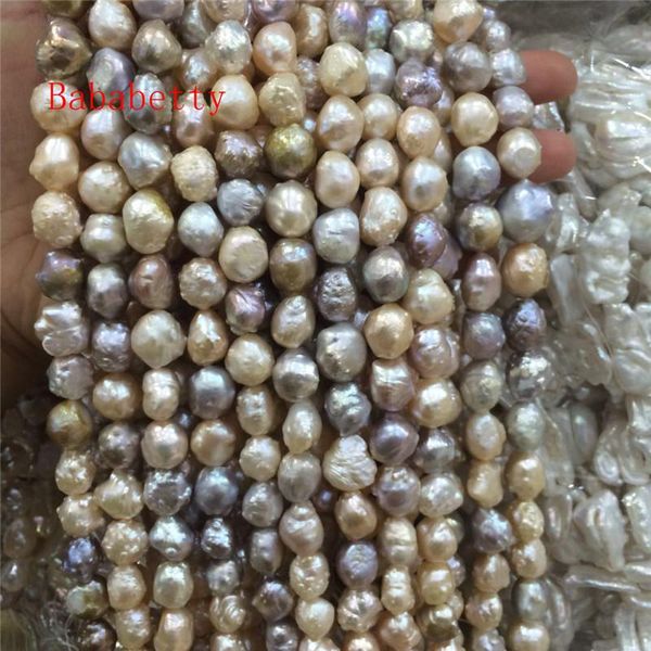 

wholesales genuine freshwater natural multicolor 10-13mm baroque 14" loose beads