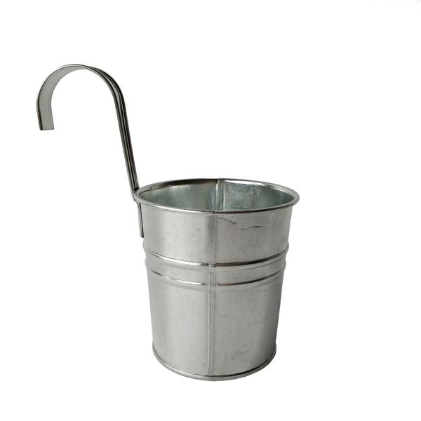 

d9.5xh17cm metal hanging flower pots hanging buckets iron pot garden succulent planters balcony hook planter wholesale