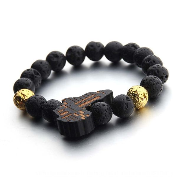 

yn2o5 map 10mm black volcano lava elastic braceletmap bracelet