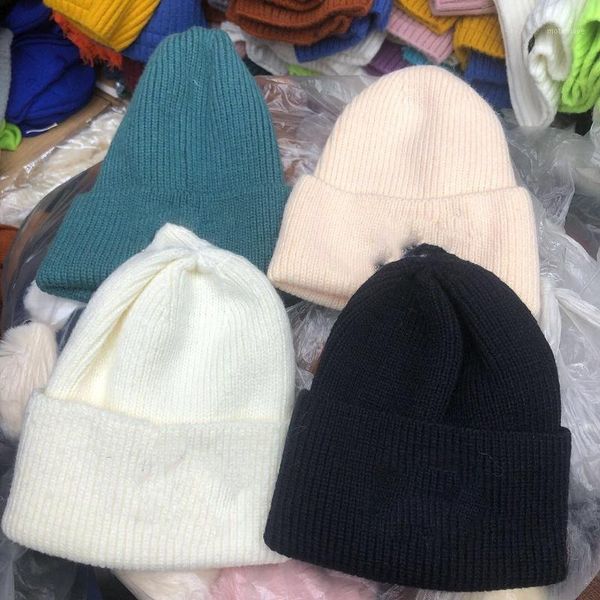 

2021 fashion winter hats for women luxury women wool beanies1, Blue;gray