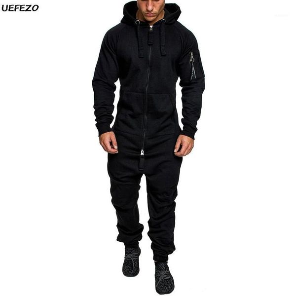 

men's suit jumpsuit garment pyjama winter men splicing hoodie sweatshirt sets loose zipper overalls hombre tracksuits1, Gray