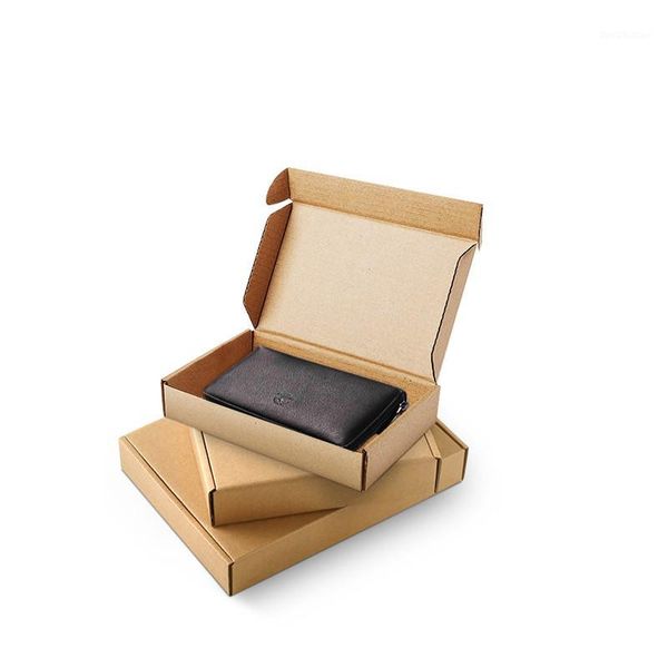 

gift wrap wholesale 30*28*5cm 10pcs/lot brown kraft paper post pack box storage online shopping express boxes mailing box1