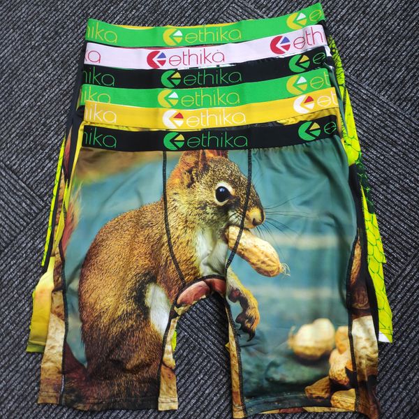 

2021 new style ethika brand wholesale in stock polyester seamseamless mens boxer short for men underwear boxer briefs 12138, Black;white