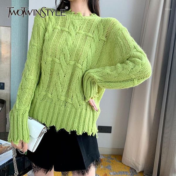 

knitted korean women's sweater irregular collar long sleeve pullovers female 2019 autumn oversized fashion clothes1, White;black