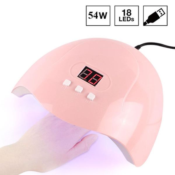 

nail dryers 54w led polish dryer uv light lamp acrylic gel curing professional manicure timer diy tool
