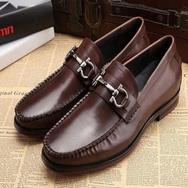 

2020 business new mens genuine 39-45 suede shoes slip luxury loafers walk wedding gommino drive dress leather size on gjeqt, Black