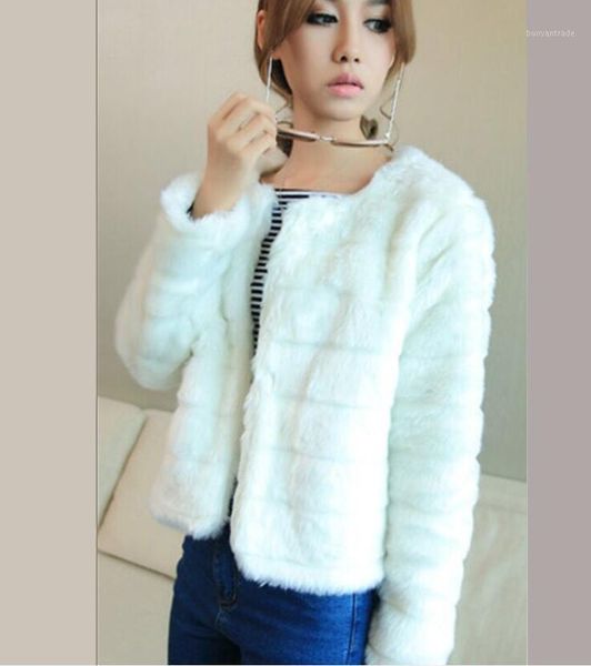 

women's fur & faux european and american autumn winter thickened coat female korean version of short1, Black