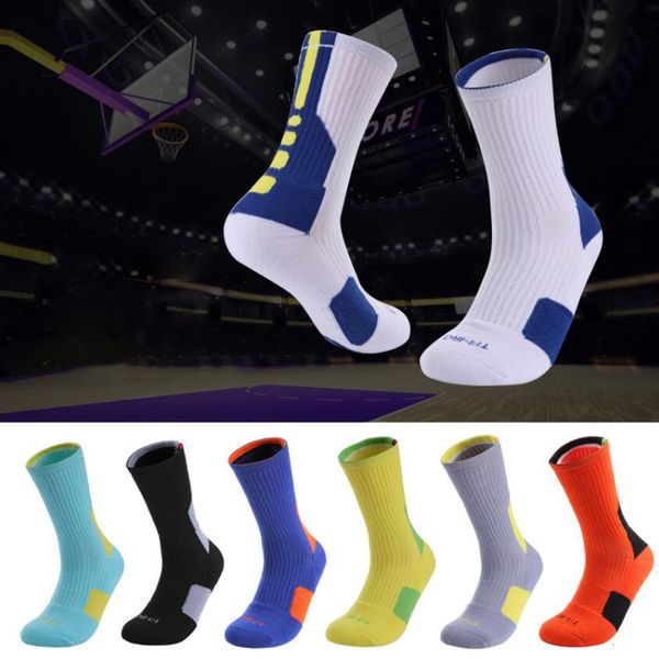 

designer basketball socks men's sports socks terry towel bottom outdoor elite sock quick-drying running socks fashion stocking, Black