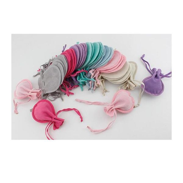 

50pcs/lot 79cm 912cm jewelry packaging macarons drawstring good velvet gift bags wedding bags with candy bag can cus qyltgg