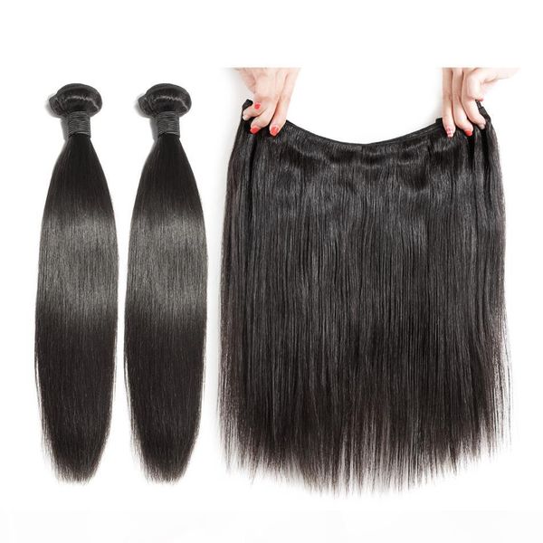 

raw brazilian hair material 100% cuticle aligned silky straight wave virgin human hair bundles indian natural straight hair bundles, Black
