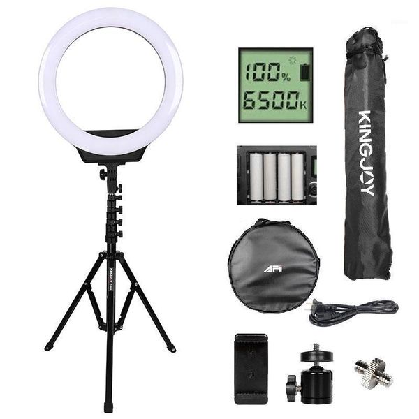 

flash heads 16inch led ring light camera po studio phone video battery powered dimmable pography lamp with tripod1