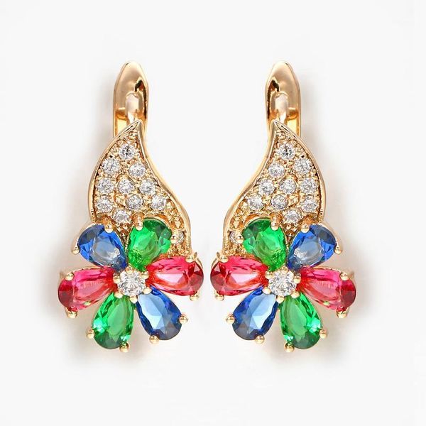 

dangle & chandelier hanreshe 2021 drop earrings gift girl women cute colour crystal statement wedding hiphop jewelry rose gold1, Silver
