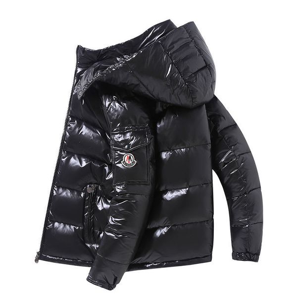 

2020 monc monestier de clermont france men down jacket customized badge winter thickening coat hooded young couples down jacket c1220, Black