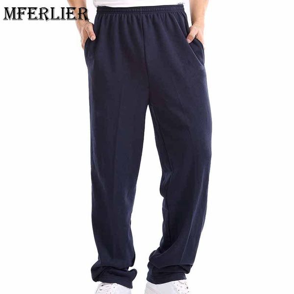 

men's pants winter autumn men 4xl 5xl 6xl plus size weight 125kg elastic 4 colors, Black