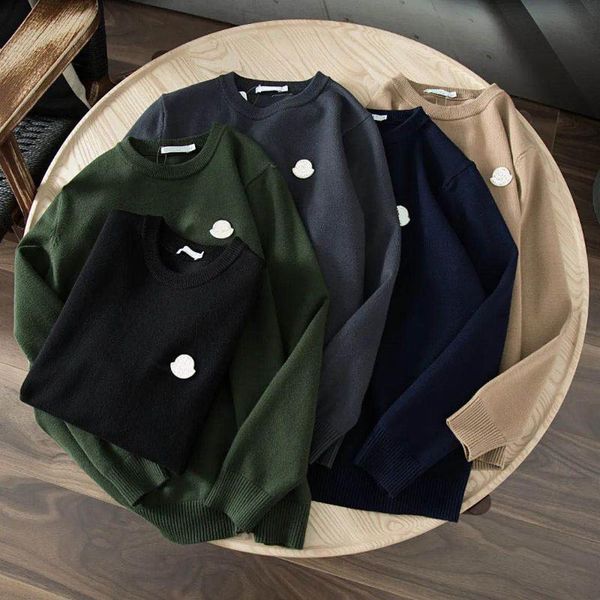 

winter men's sweater comfortable warm solid color simple style, White;black