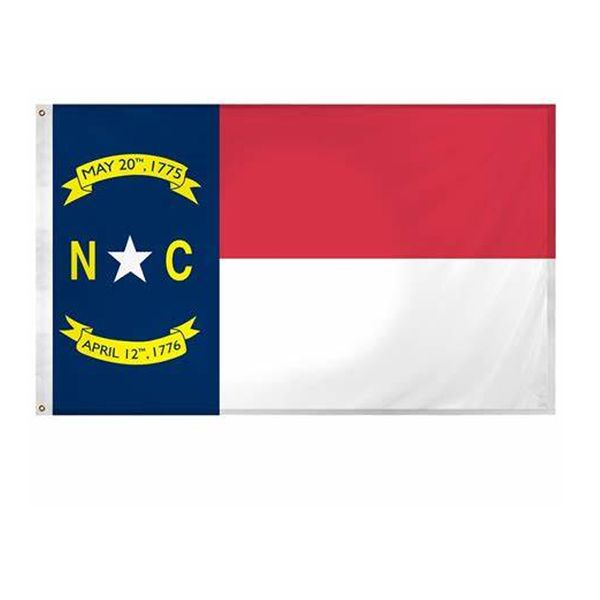 US America North Carolina State Flags 3'X5'ft 100D poliestere Vendite calde all'aperto di alta qualità con due anelli di tenuta in ottone