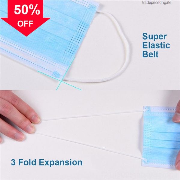 

three anti-dust salon dust-proof lzhzn layer protection cover breathable disposable blue mouth earloop mask party masks