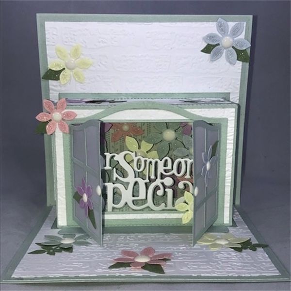 

kscraft pop up window card metal cutting dies stencils for scrapbooking/p album decorative embossing diy paper cards q1127