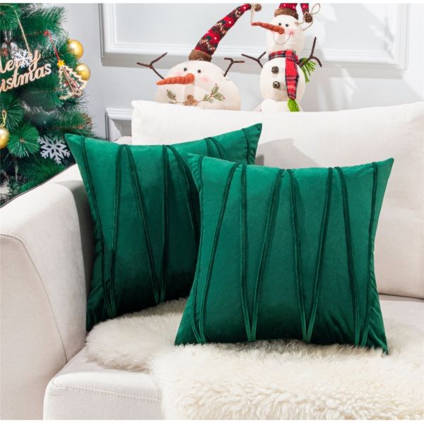

рождественские мягкие бархатные полосатые подушки чехлы nordic brow подушек крышки декоративные наволочки для домашнего дивана кресло сидени