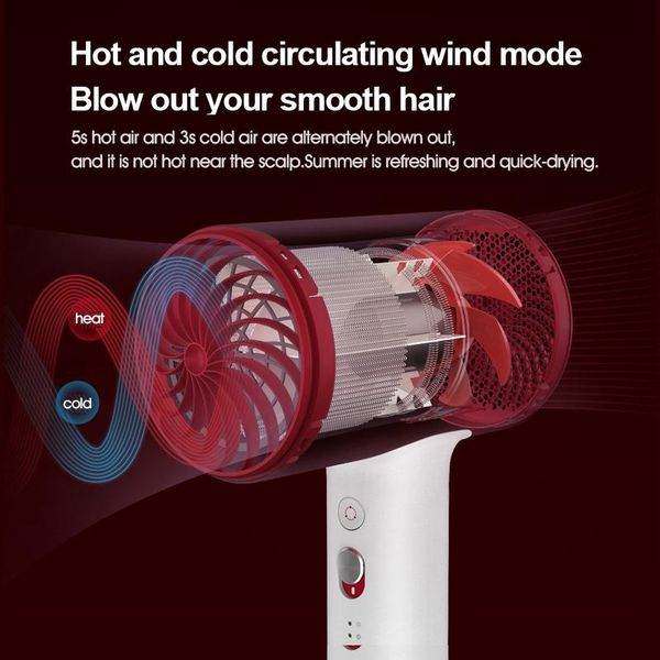 

soocas h5 negative ion hair dryer 1800w professional blow dryer aluminum alloy powerful electric dryer cn plug air scattering h wmtwoa