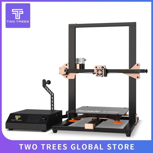 

printers twotrees 3d printer diy kit v2 300*300*400mm large printing size 1.75mm 0.4mm nozzle bmg extruder support off-line print