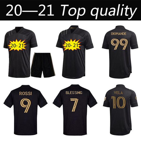 

los angeles fc jersey 20 21 lafc soccer jersey home vela blessing ramirez diomande rossi footbal shirts, Black;yellow