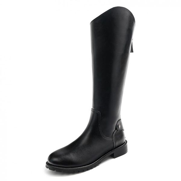 

boots knee high for women fashion black ladies 2021 trend designer shoes woman booties winter boot female bottine femme 40