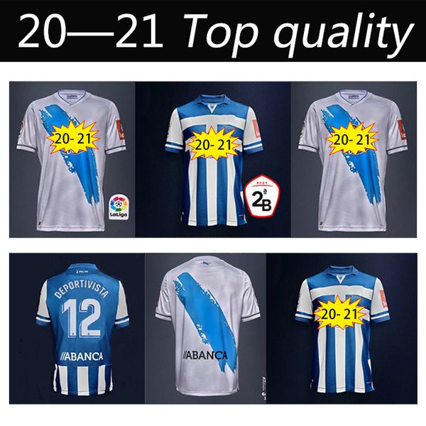 

new 20 21 deportivo de la coruna soccer jerseys home third kit mollejo 2020 2021 m.kone sabin aketxe santos football shirt, Black;yellow