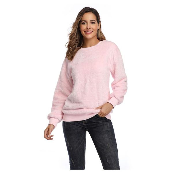 

women's hoodies & sweatshirts women sweatshirt long sleeves threaded patchwork pullover thickened fleece casual warm female 2021 winter, Black