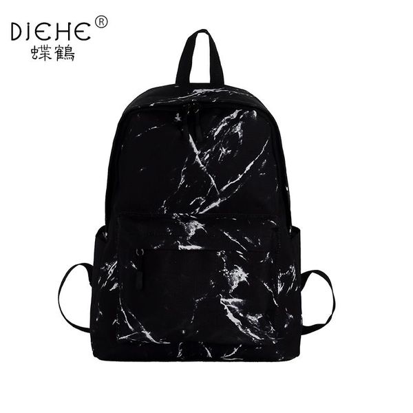 

new marble backpack women stone nylon backpacks for teenager girls bags female marbling rucksack school bag mochila 2020