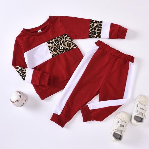 

autumn 2020 baby sets long-sleeve round neck t shirt and pants1, White