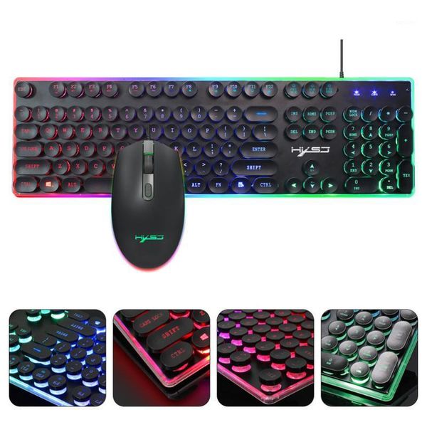 

1 set keyboard mouse combo gaming keyboard mouse wired backlit for office1