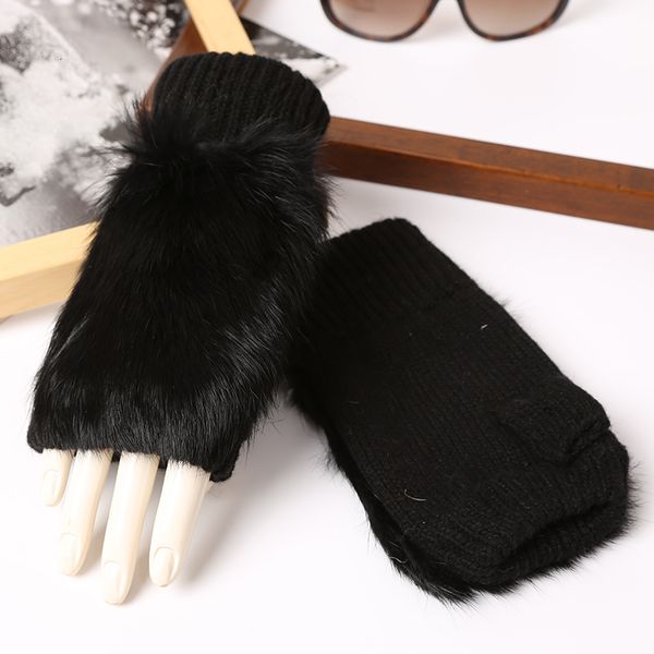 

factoryfd889j5r3o74student girl vipkorean writing winter cute open warm finger half fingerless rabbit plush glovesmvp