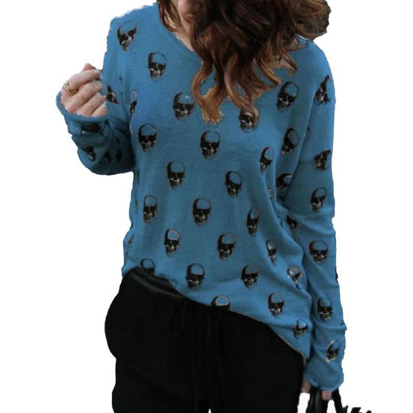 

vicabo skull printed knitted strretwwear sweater women crew neck long sleeve knitwear casual loose knitted pullover oversized, White;black