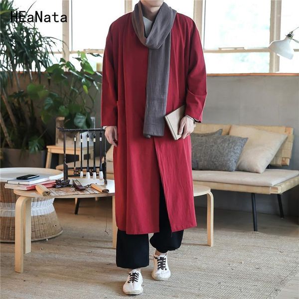 

new long windbreaker jacket men fashions streetwear jacket men coat long casual loose kimono 2019 spring autumn1, Tan;black