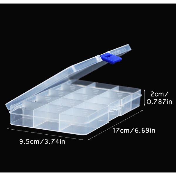 

wlyees 15 сетки регулируемые ювелирные изделия бусины для хранения ящик для хранения пластиковый прозрачный отсек контейнер container contai