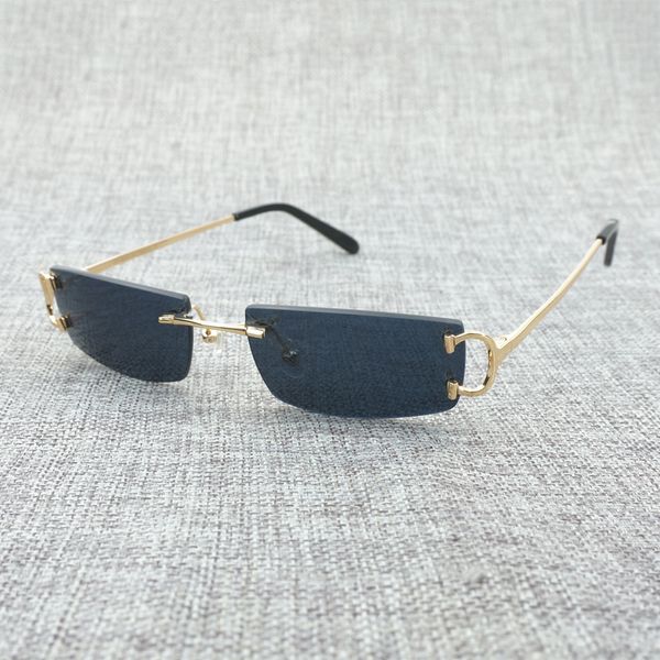 

2021 new vintage small clear lens glasses men rimless c wire sunglasses oculos shades for women outdoor metal frame gafas, White;black