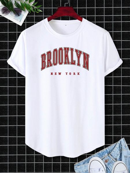 

men letter graphic short sleeve tee j9ds#, White;black