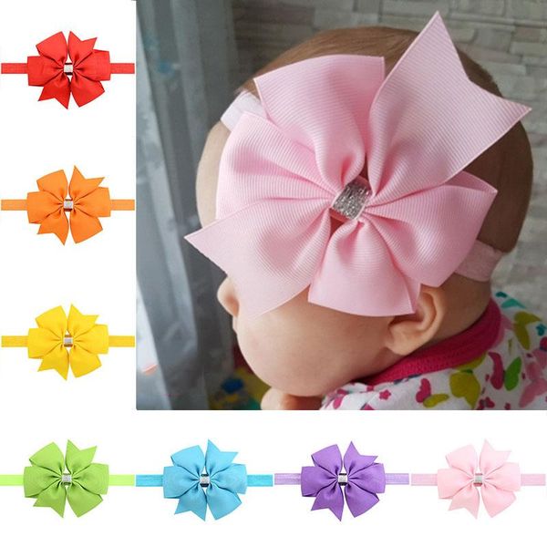 

headband elastic headwrap hair ribbon fashion lovely trend hair bands kids hair accessories flower ties ribbon bow h wmtlqd, Slivery;white