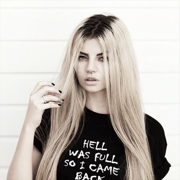 

hell was full so i came back women tshirt with letters gothic harajuku shirt rock girl tee funny t shirts camisas, White