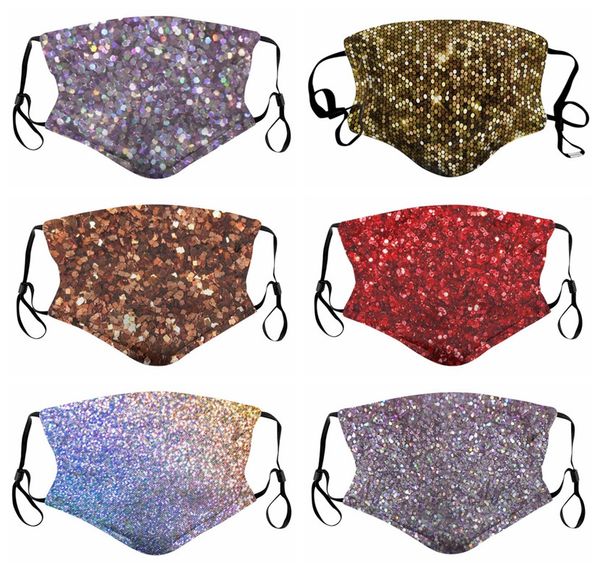 

factory sequin face mask washable dustproof respirator riding cycling sports print fashion masks for men and women 6styl