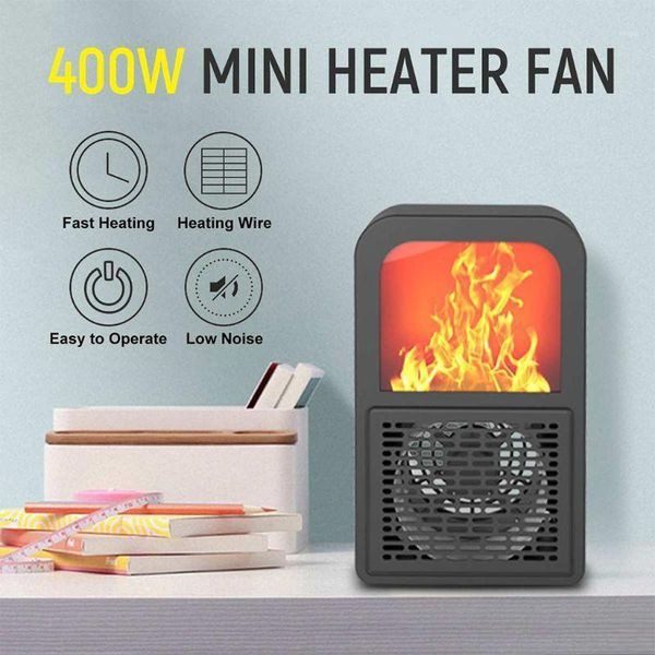 

mini electric wall-outlet flame heater eu plug-in air warmer ptc ceramic heating1